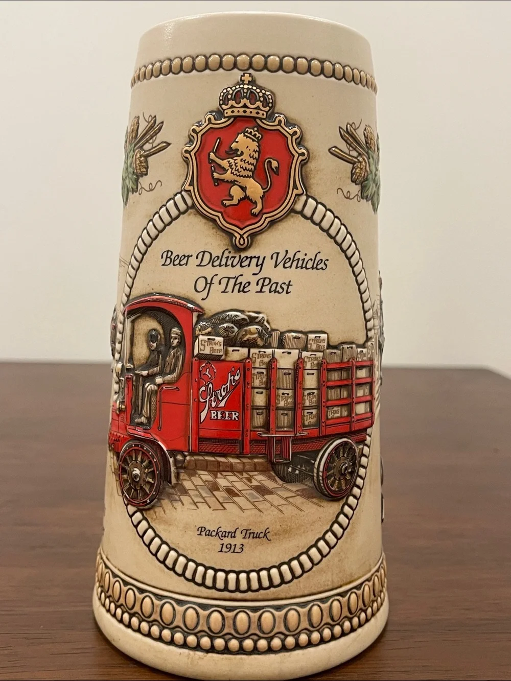 Vintage Stroh’s Beer Stein Heritage Series V “Packard Truck 1913”